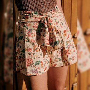 Sezane Tyson Shorts S 36 Women Casual High Rise Floral Printed Short 33933